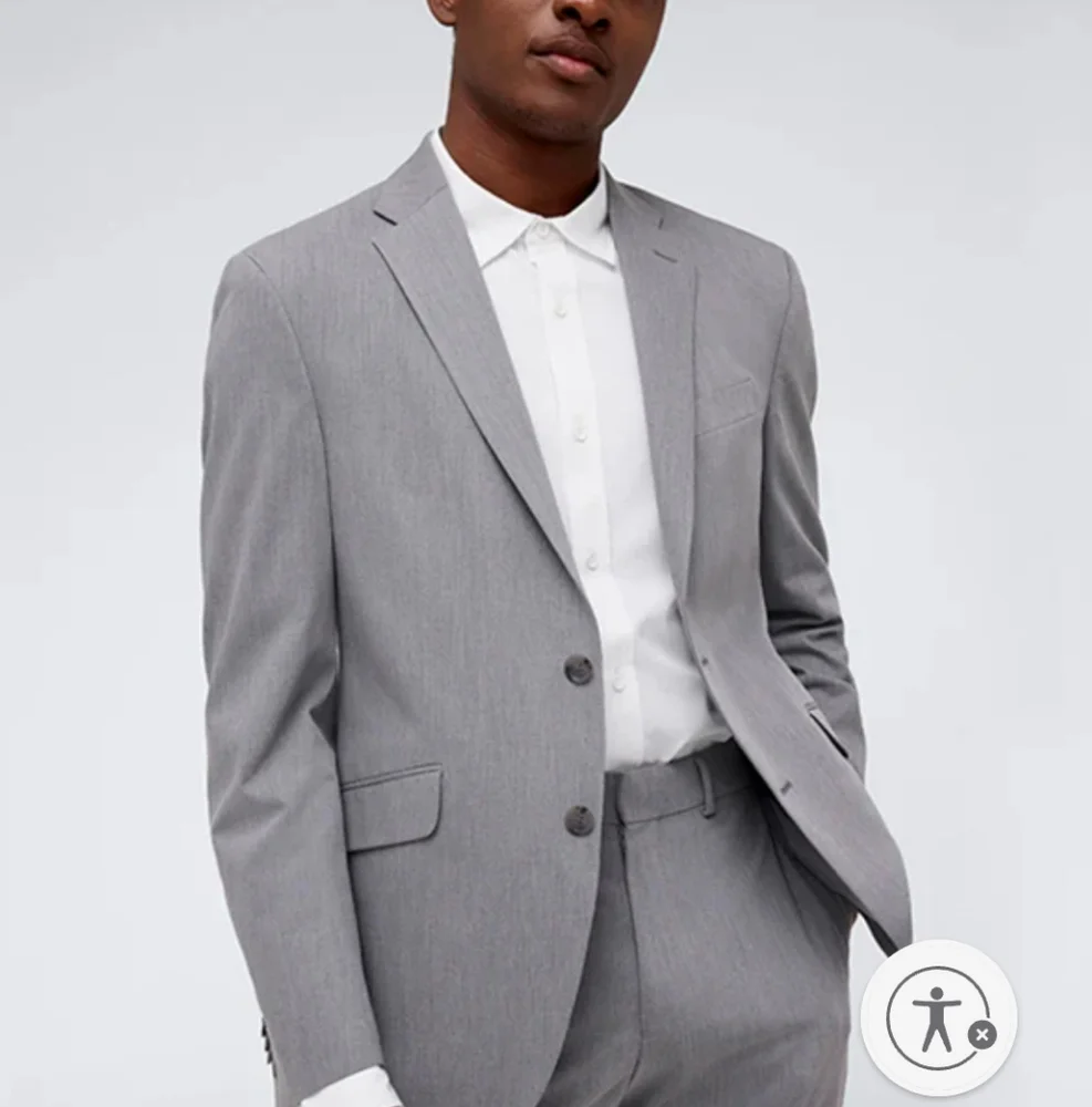 Kenneth Cole Reaction Ready‎ Flex Light Gray Blazer Jacket 38S